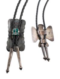 Navajo Silver and Turquoise Bolo Ties