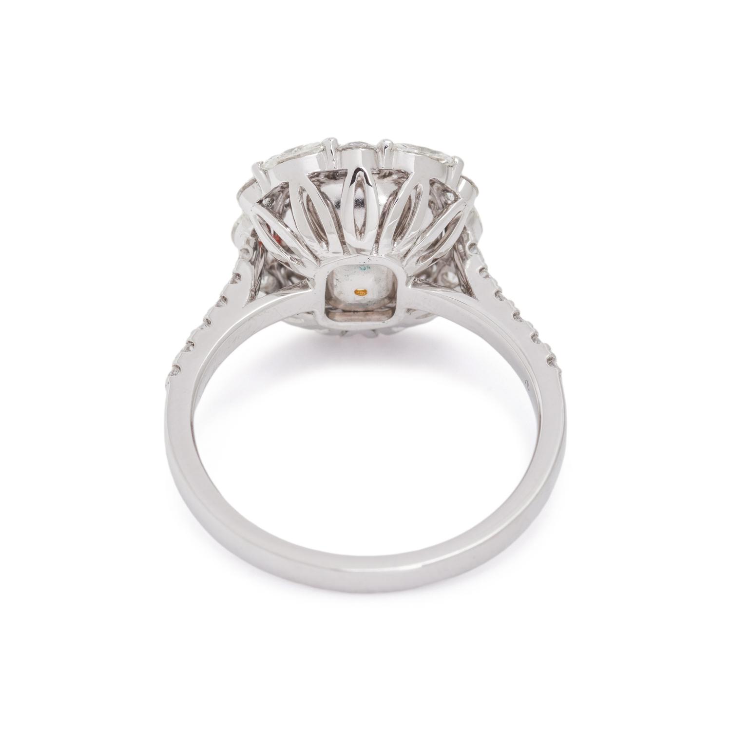 FANCY YELLOW DIAMOND AND DIAMOND RING