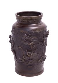 A Japanese Bronze Vase Height 9 1/2 inches. — 19TH/20TH CENTURY
