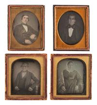 [EARLY PHOTOGRAPHY]. A group of 18 quarter and third plate daguerreotype portraits of men and women, including:
