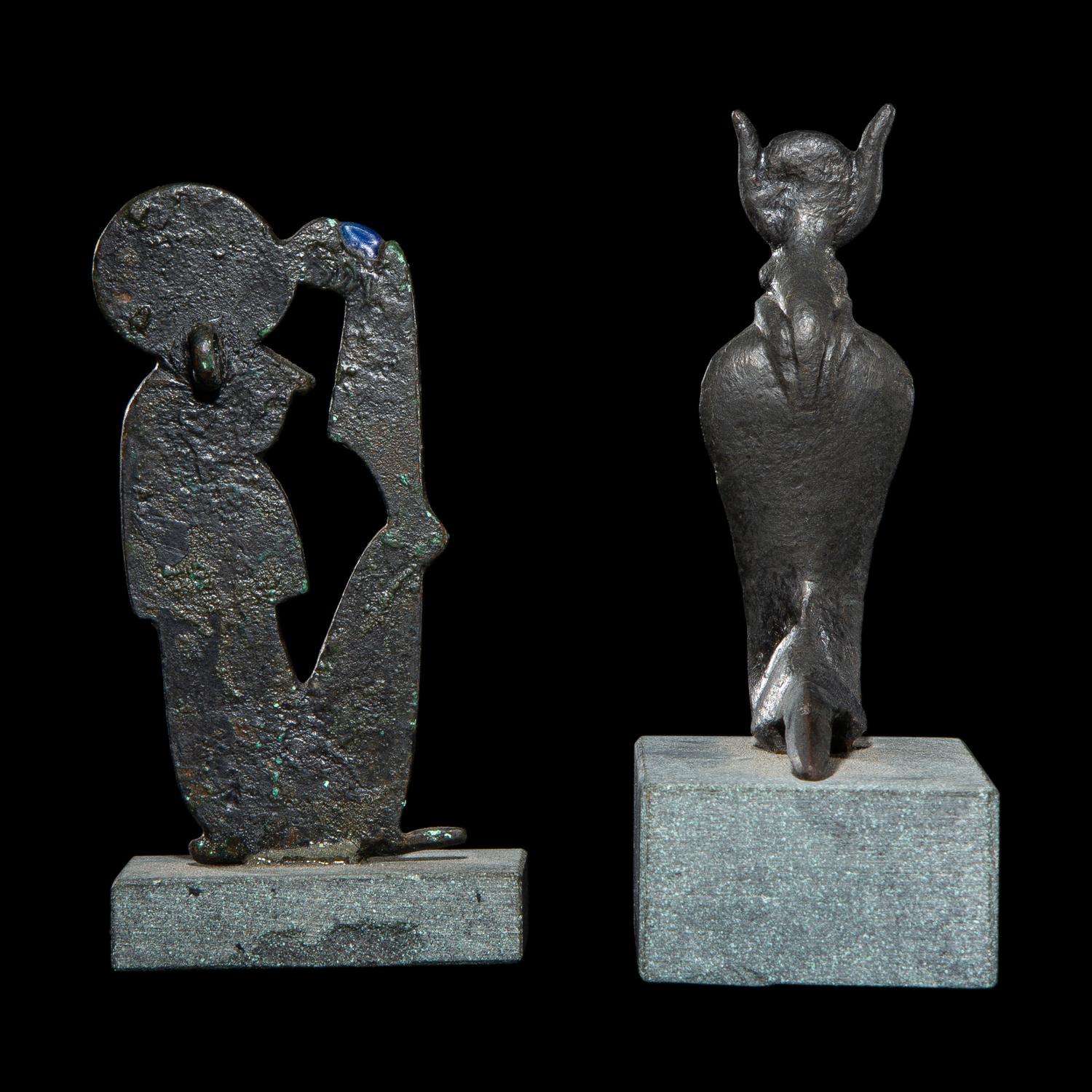 Two Egyptian Bronze Inlays