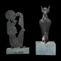 Two Egyptian Bronze Inlays
