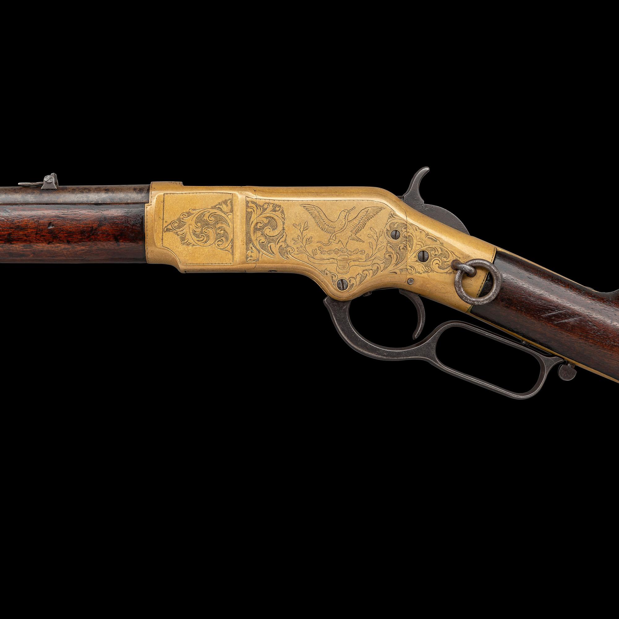 Engraved Winchester Model 1866 Saddle Ring Carbine Attributed to the Ulrich Brothers
