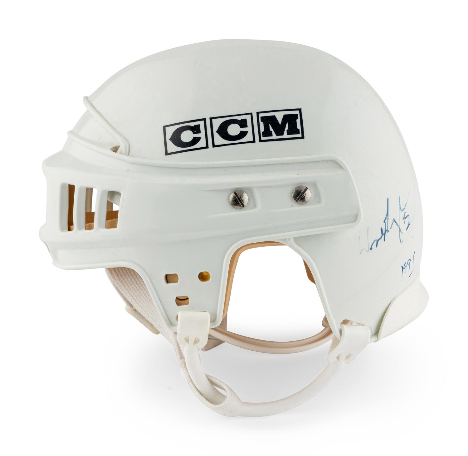 A Wayne Gretzky Signed Autogaph Hockey Helmet (Beckett Authentication Services Letter),