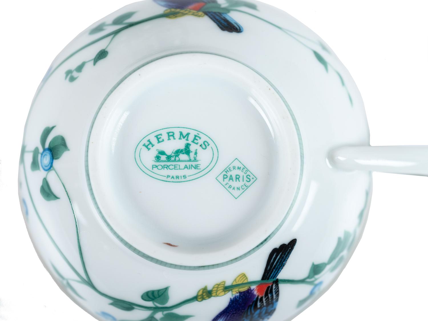 A Hermes "Toucans" Porcelain Dinner Service