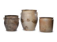Three Stoneware Crocks by Scarce Ohio Makers