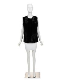 Moncler Sleeveless Puffer Trimmed with Mink