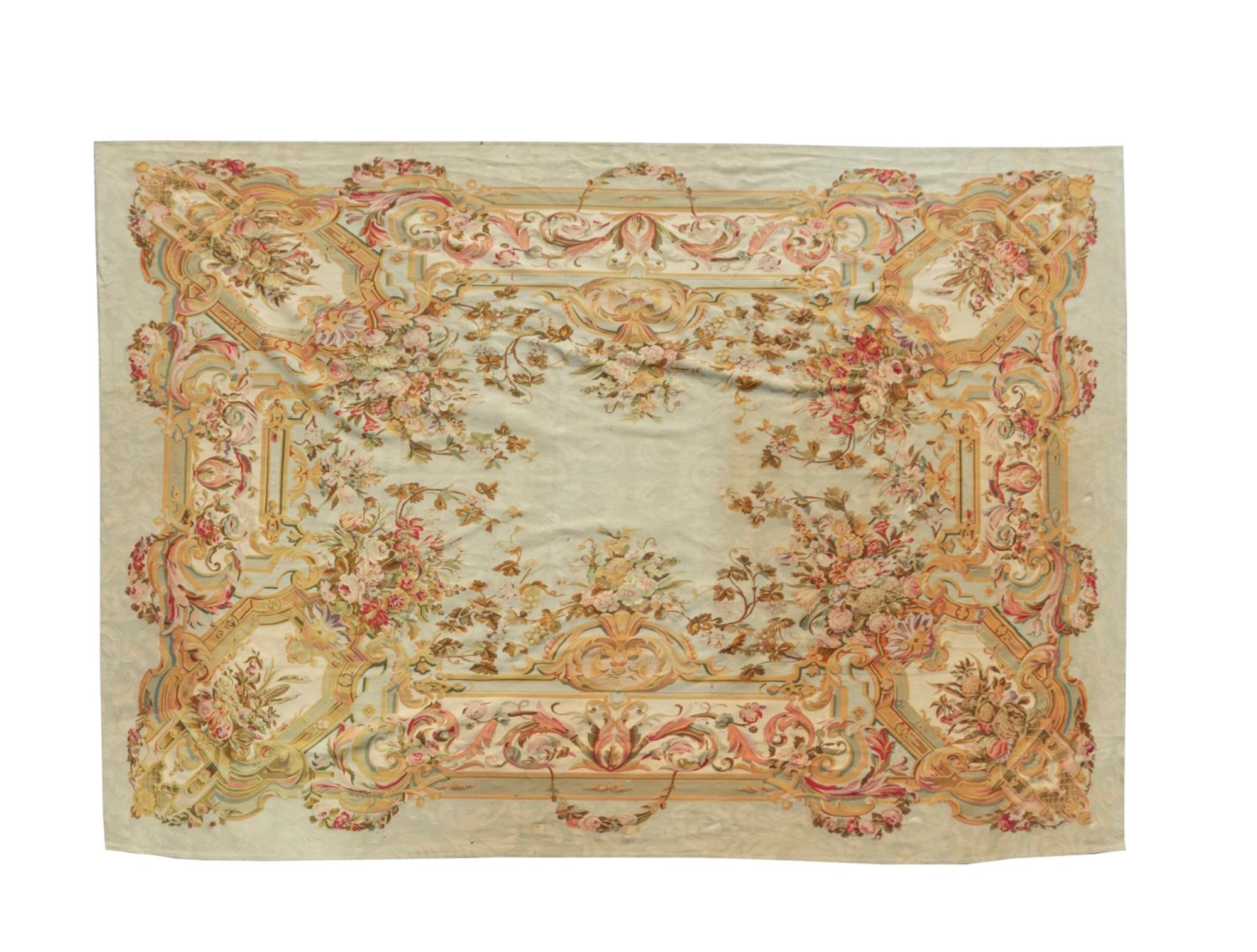 An Aubusson Style Wool Rug — 20TH CENTURY