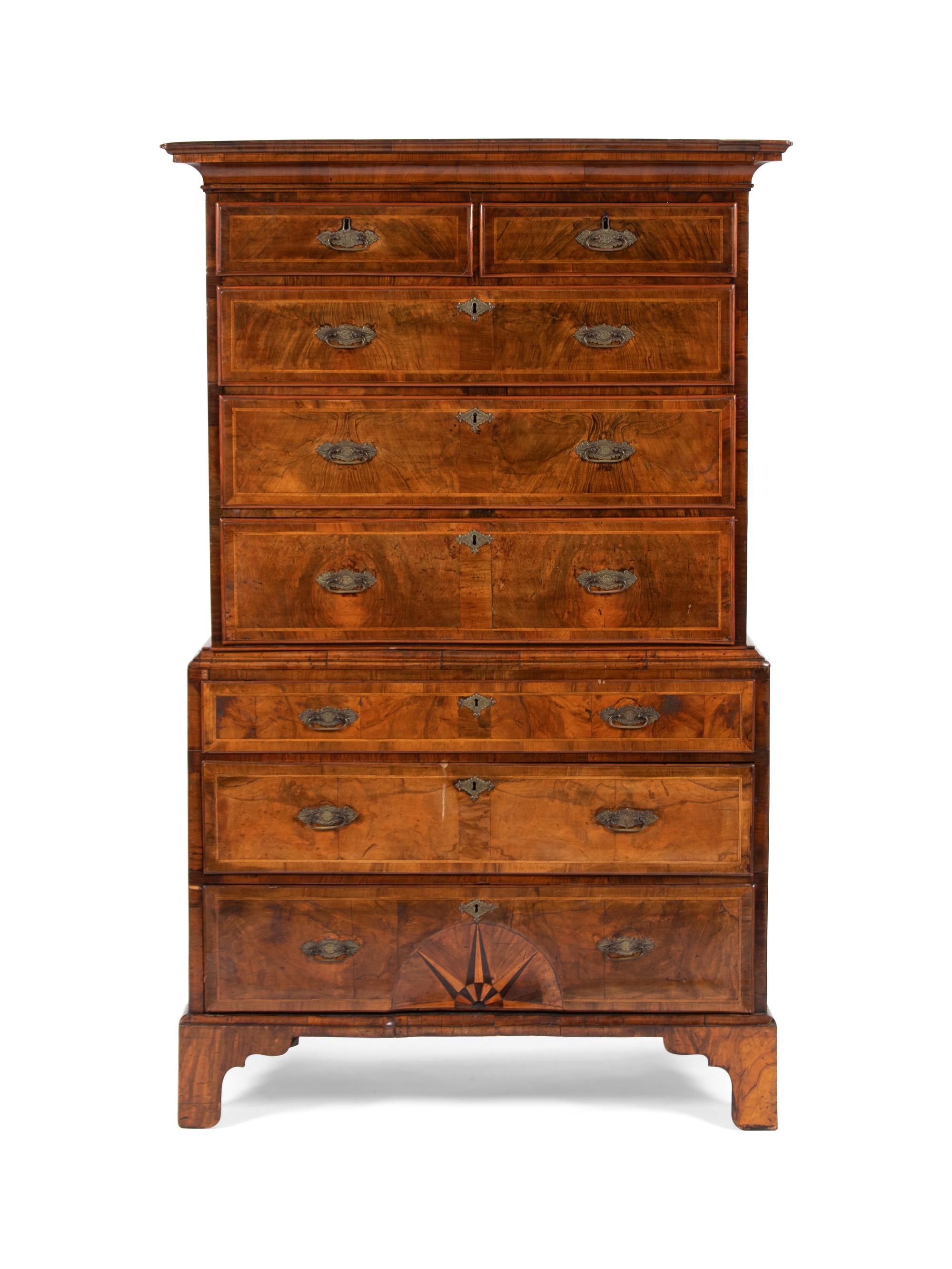 A George I Walnut Chest on Chest — CIRCA 1720