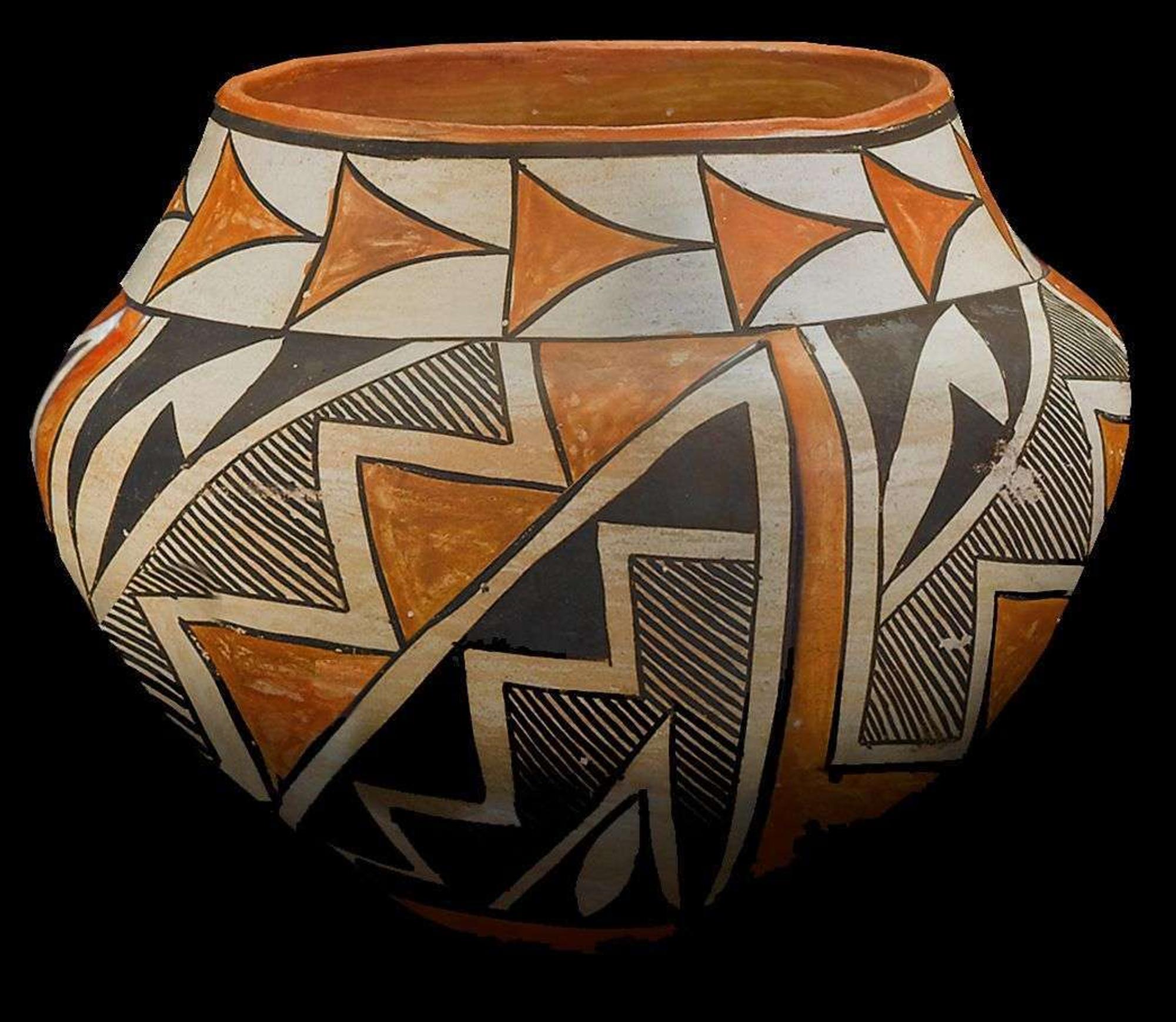 Acoma pottery olla mrs. mammie ortiz, acoma, new mexico, 1951