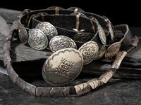 Navajo and Southwestern-style Slender Silver Concha Belts