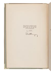 HEMINGWAY, Ernest (1899-1961). A Farewell to Arms . New York: Charles Scribner's Sons, 1929.