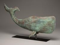 A Molded Copper Whale-Form Weathervane