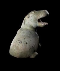 An Egyptian Faience Hippopotamus