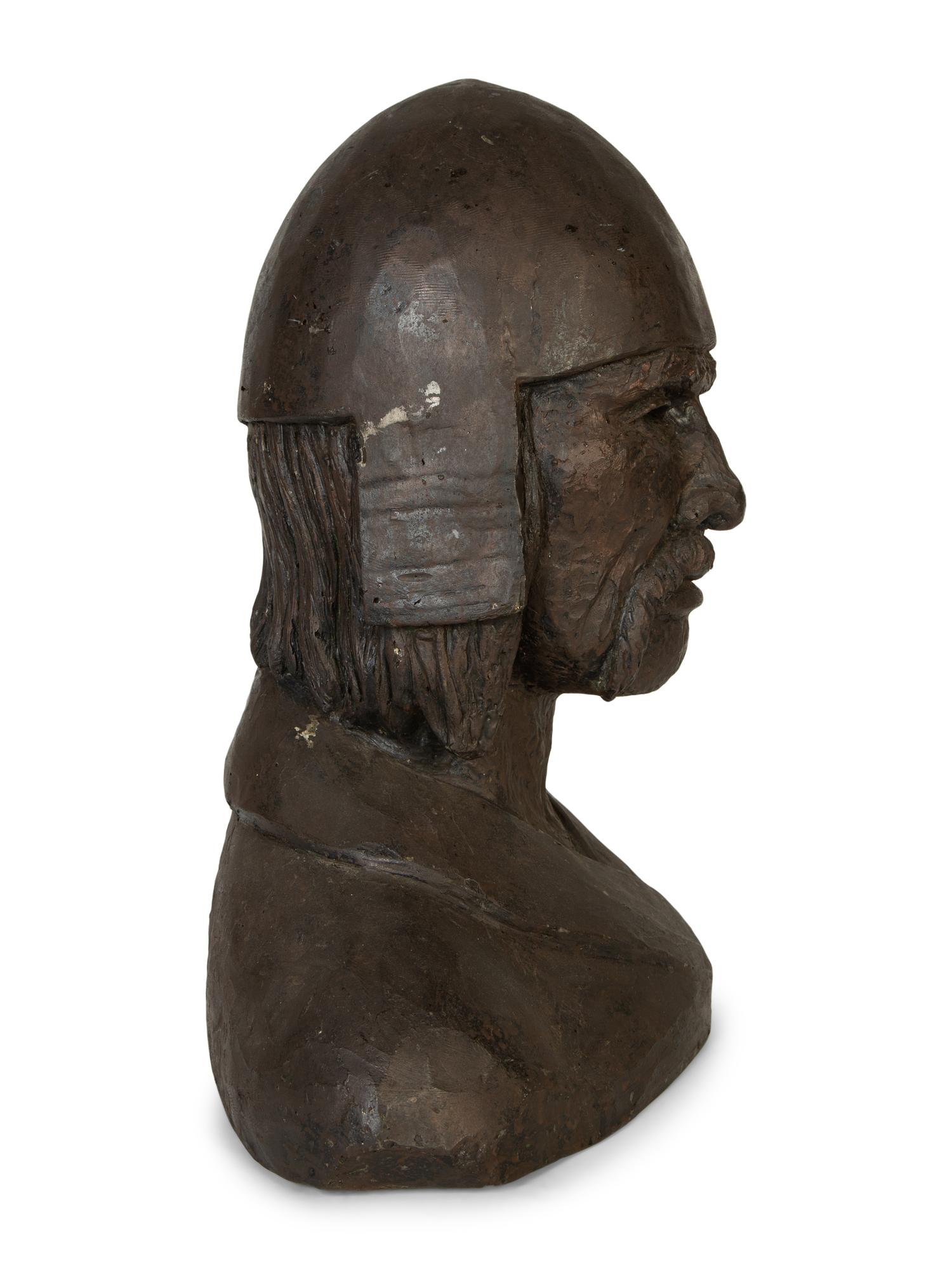 A Resin Bust of a Chinese Warrior