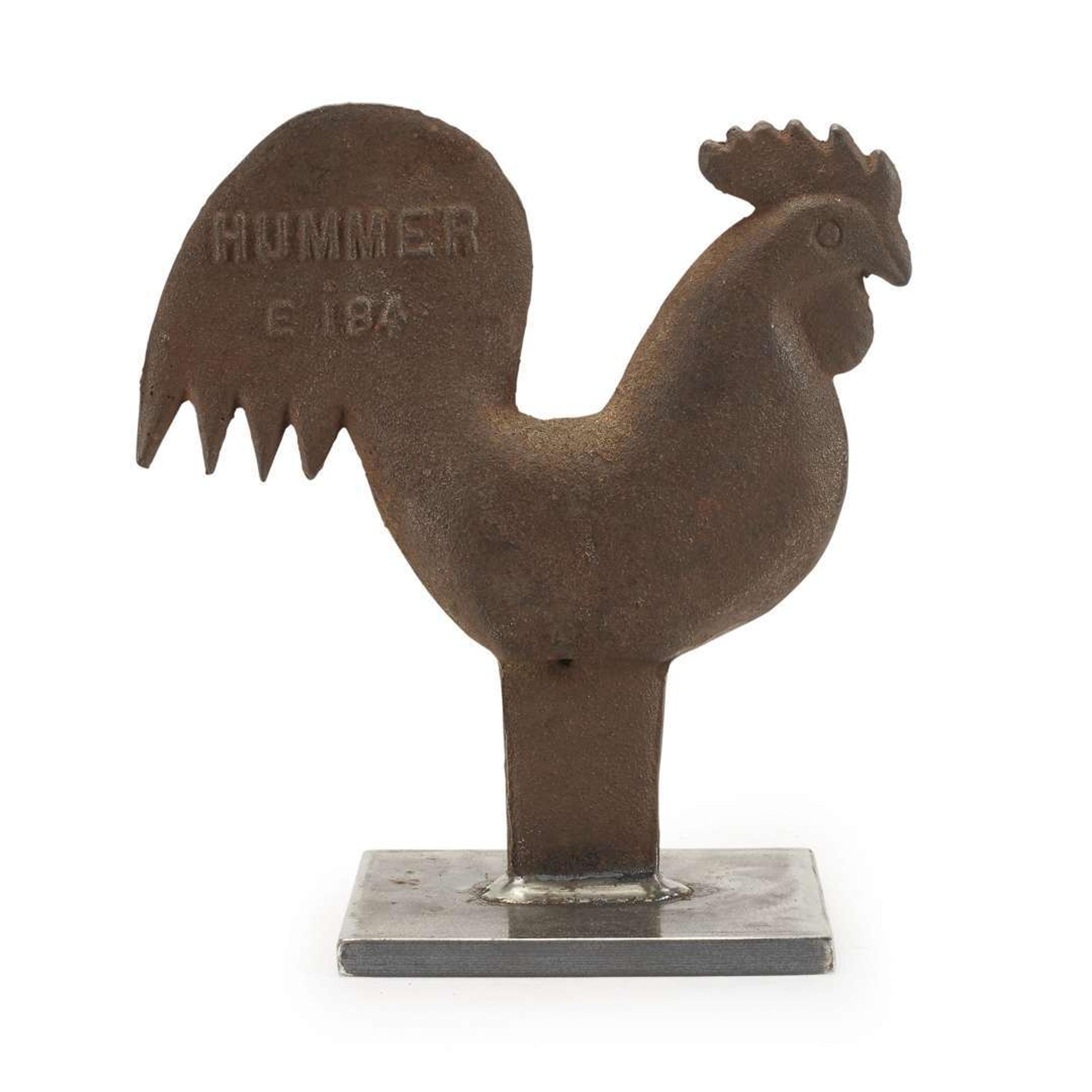 Cast iron rooster windmill weight late 19th century