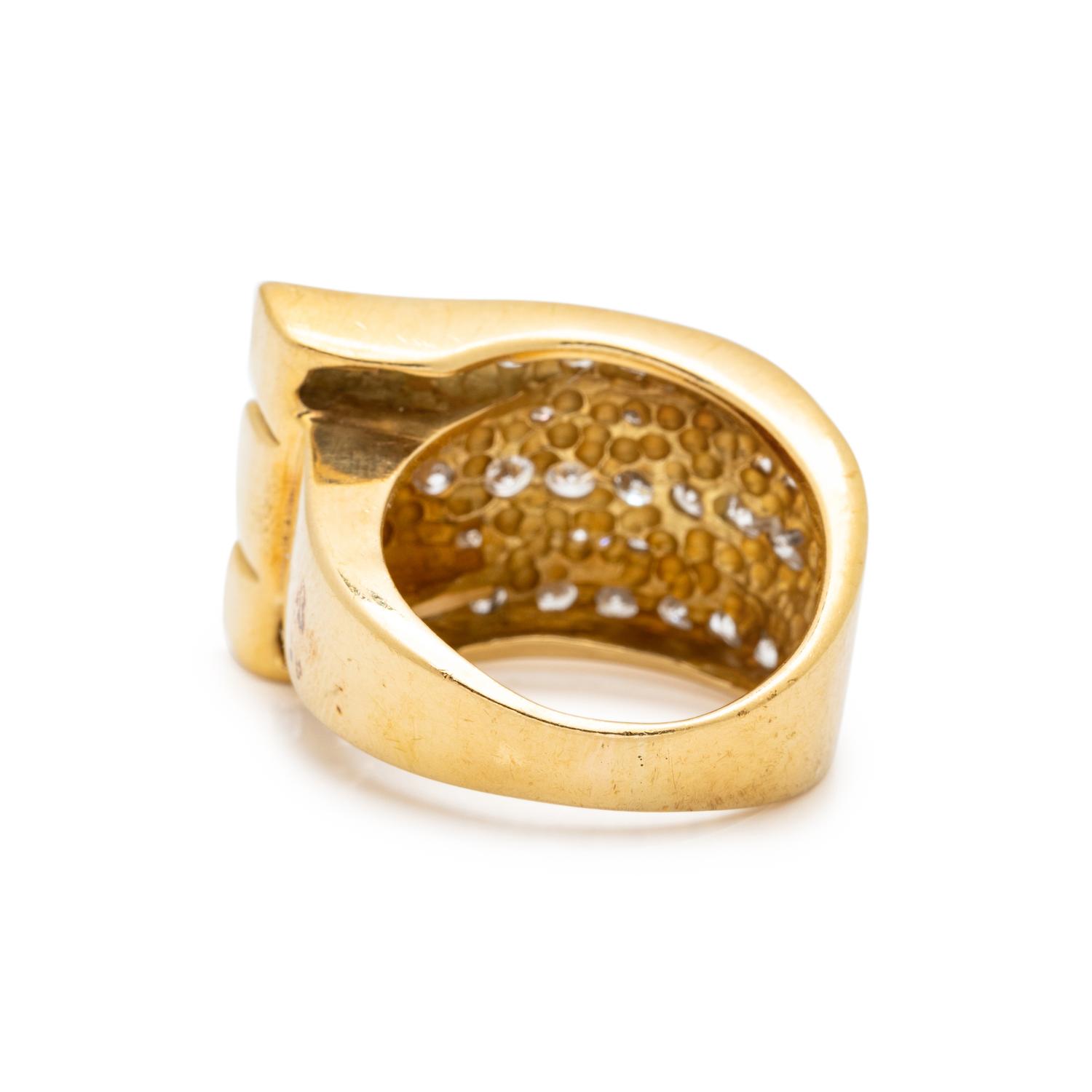 YELLOW GOLD AND DIAMOND RING AND EARRINGS