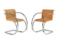 A Pair of Mies Van Der Rohe MR-10 Cantilever Chairs