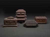 Four Tramp Art Boxes