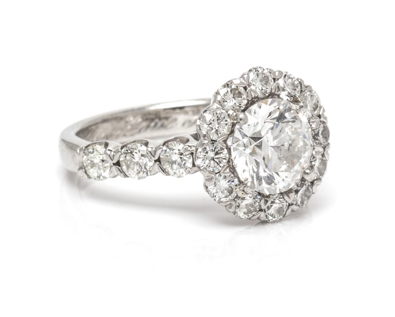 A Platinum and Diamond Ring, 4.80 dwts.