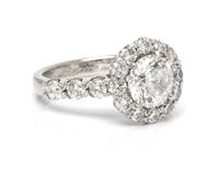A Platinum and Diamond Ring, 4.80 dwts.
