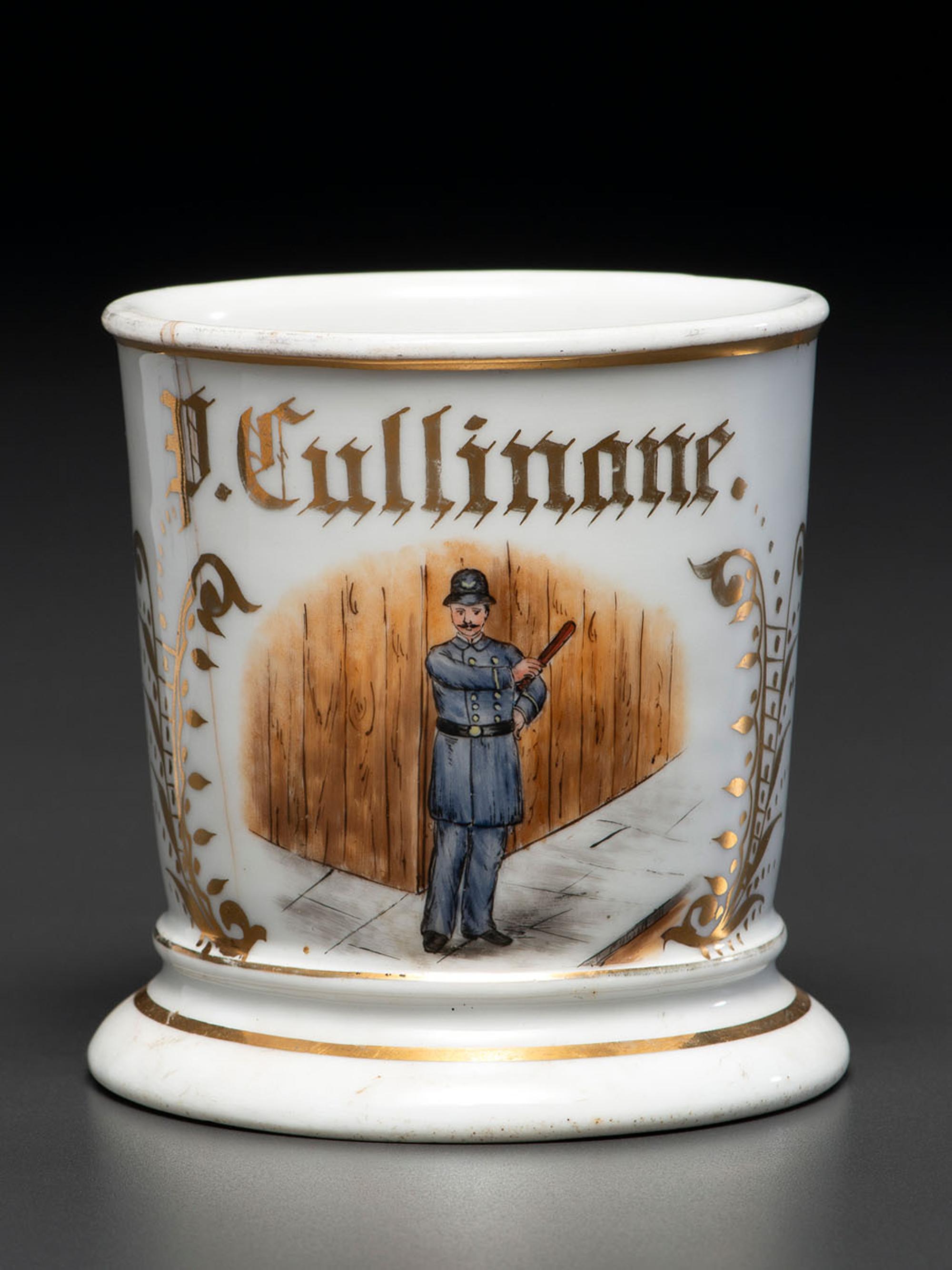 A Police Officer's Porcelain Occupational Shaving Mug