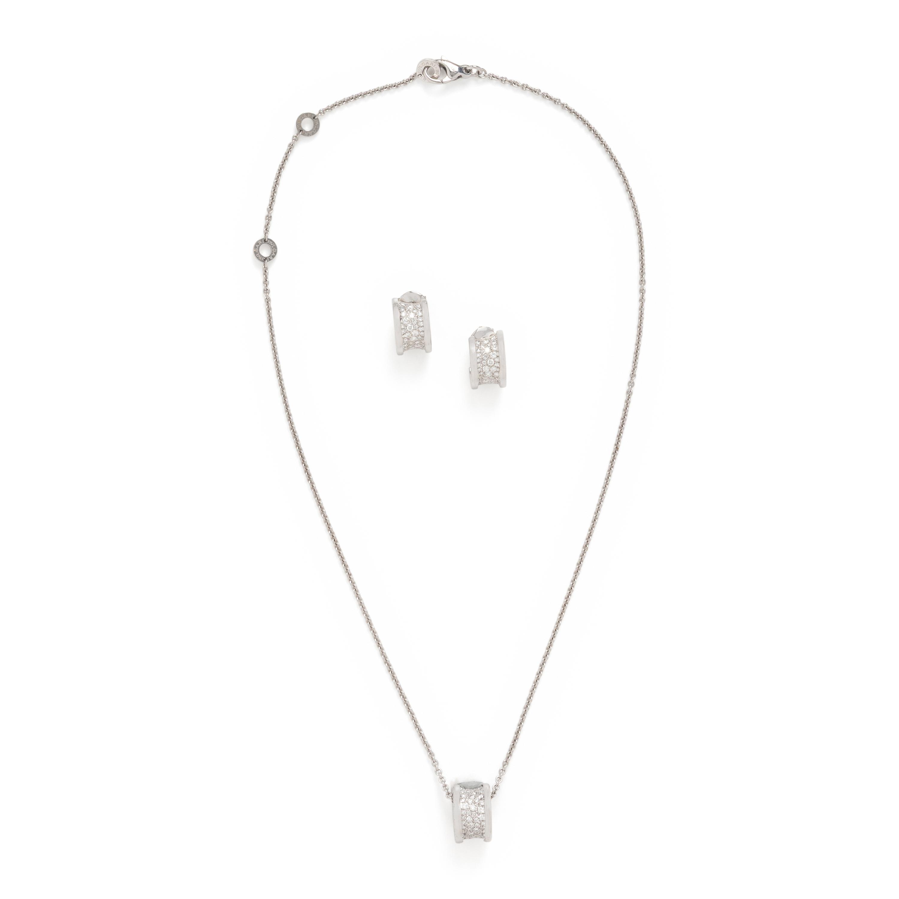 Bulgari, Diamond and White Gold 'B.zero1' Demi-Parure