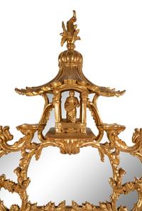 A Chinese Chippendale Style Giltwood Mirror