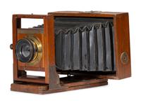 [EARLY PHOTOGRAPHY]. 2 cameras made by E. & H.T. Anthony, including the Victor and Champion. Ca late 1880s.