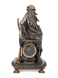 A French Gilt Bronze and Cast Metal Figural Clock