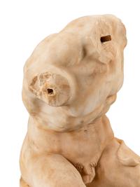 A Continental Marble Male Torso After the Antique