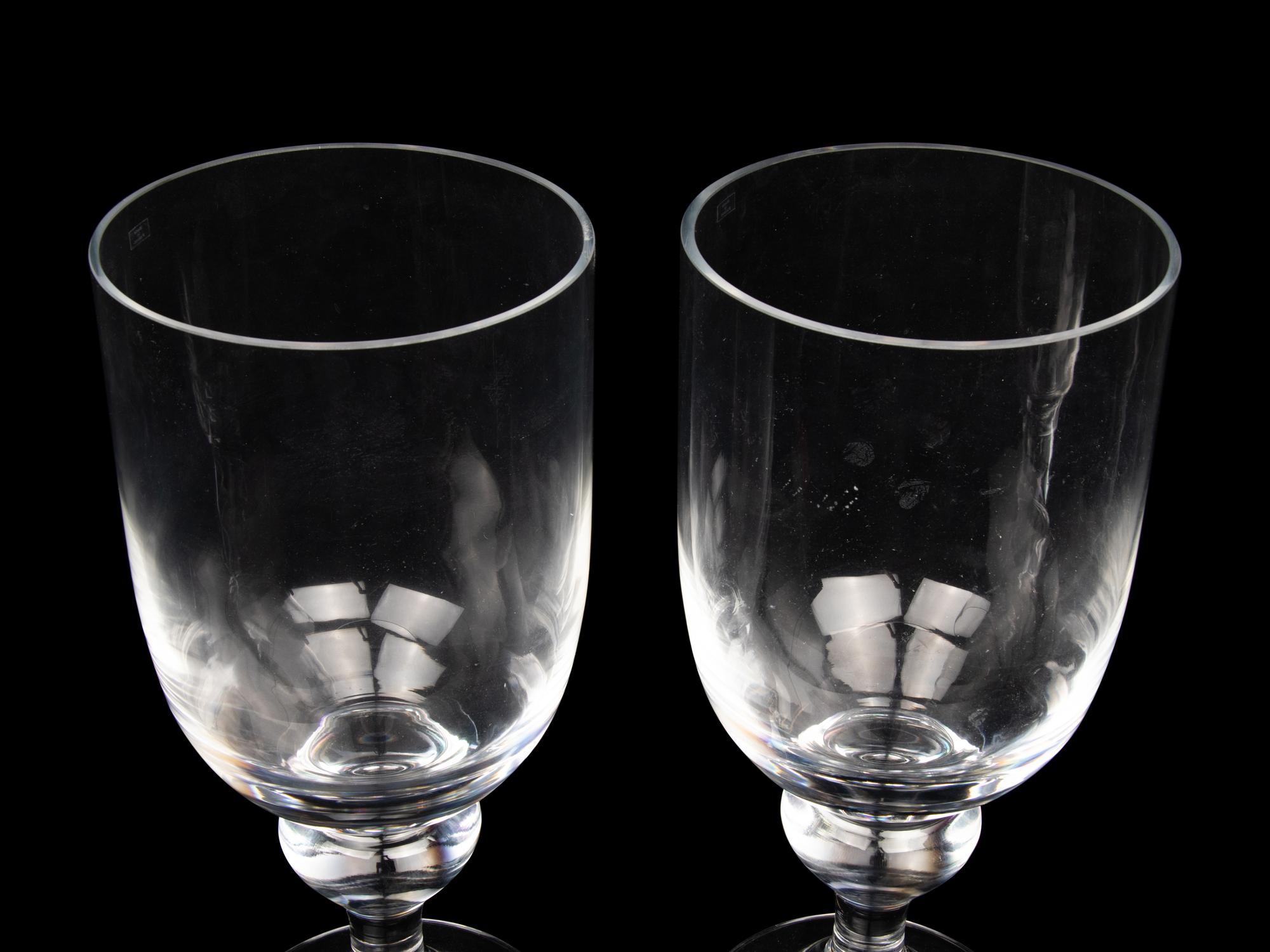 A Pair of Large Contemporary Glass Vases