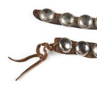 Plains Child's German Silver Concha Belt and Drop