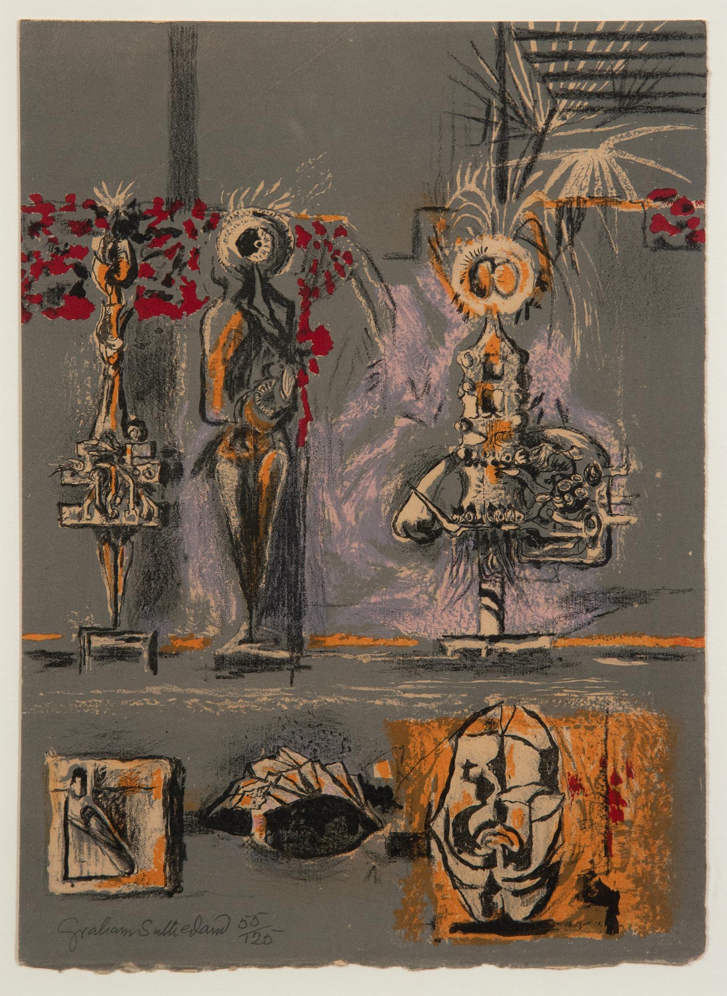 Three Figures in a Garden