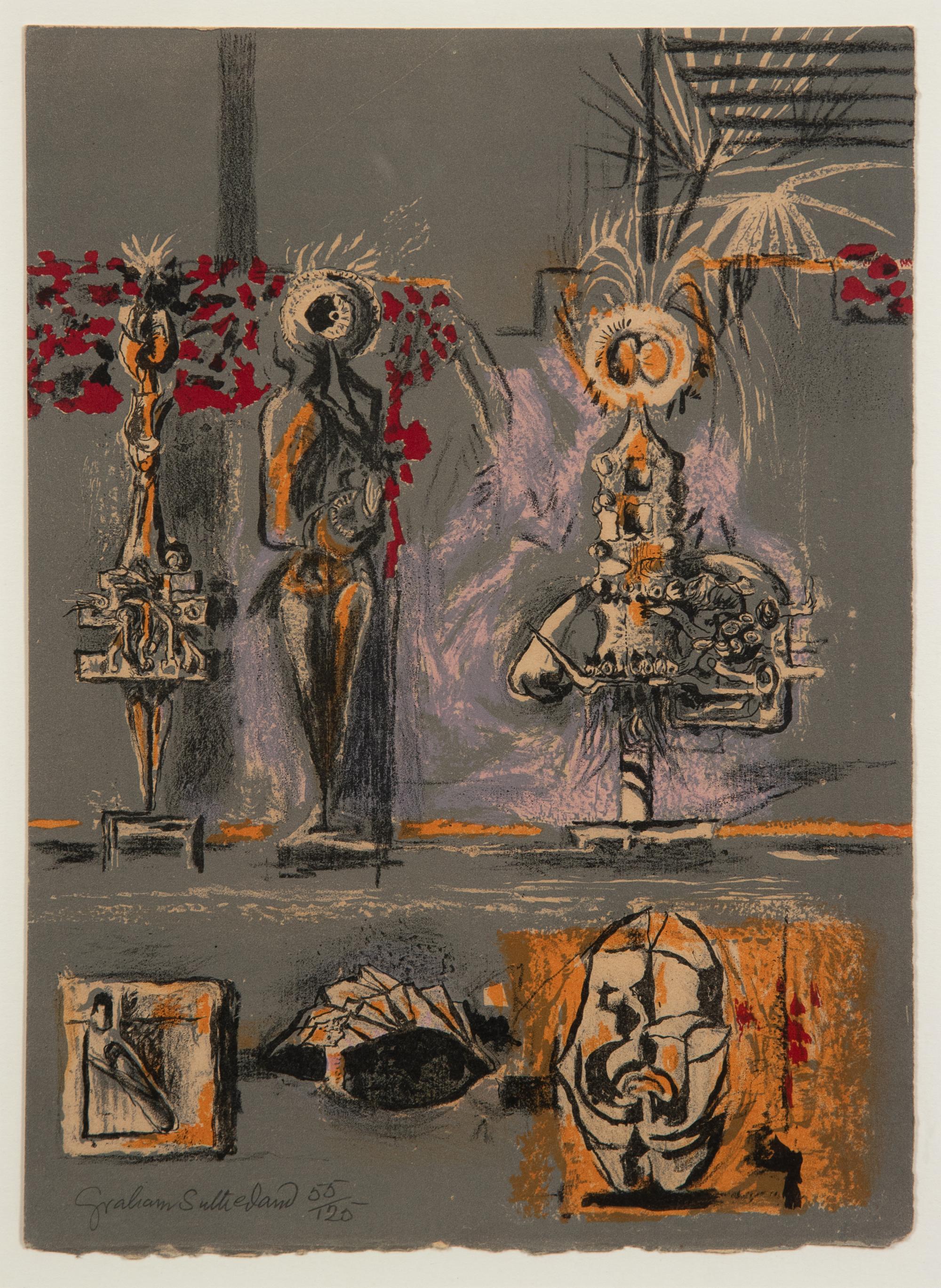Three Figures in a Garden