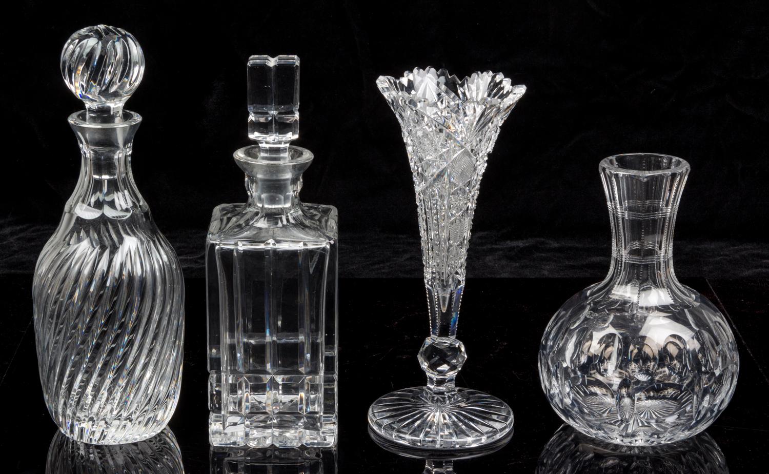 Two Cut Glass Decanters Height of first 12 inches. — 19TH/20TH CENTURY