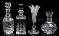Two Cut Glass Decanters Height of first 12 inches. — 19TH/20TH CENTURY