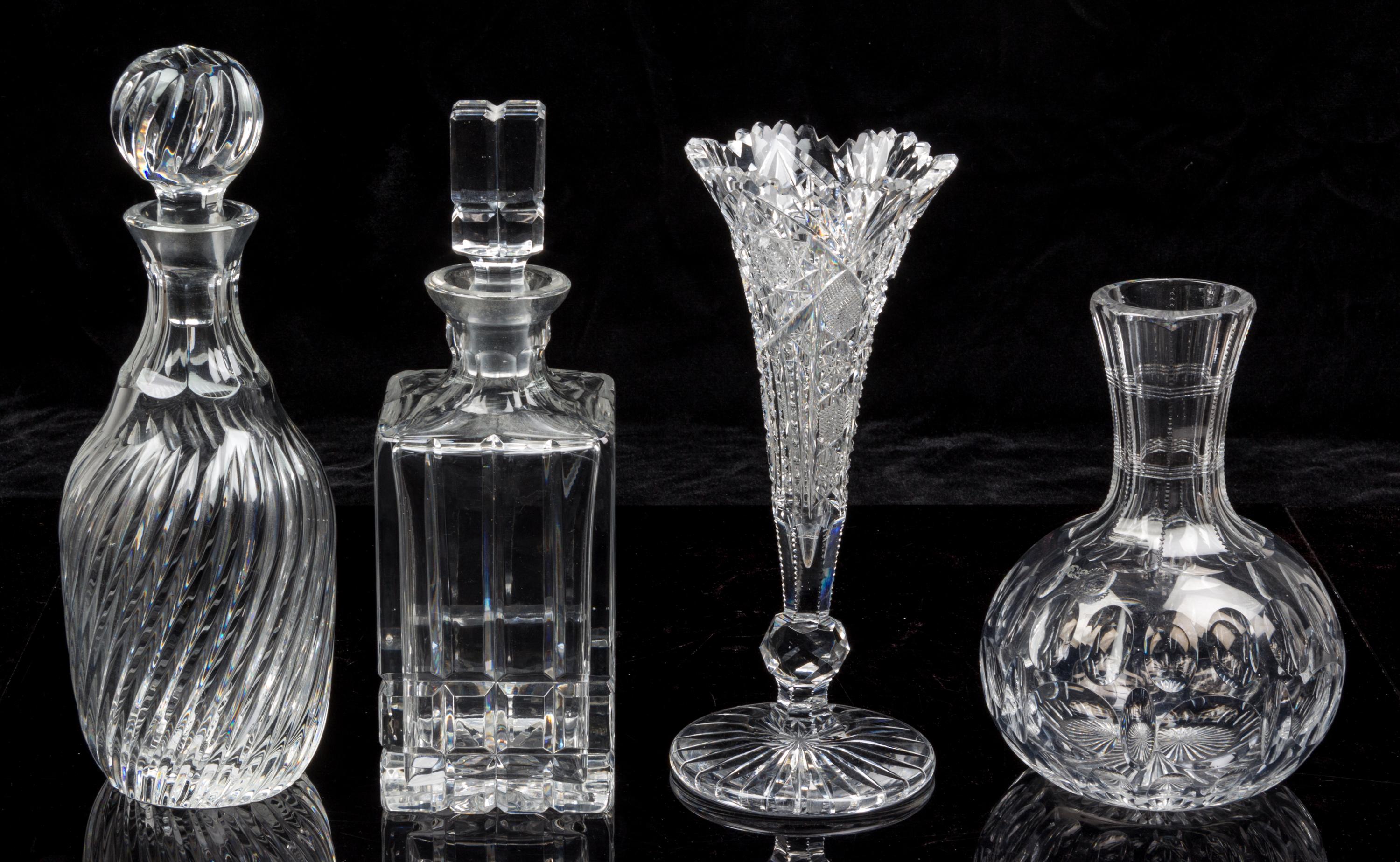 Two Cut Glass Decanters Height of first 12 inches. — 19TH/20TH CENTURY