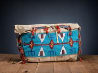 Sioux Beaded Buffalo Hide Possible Bags, Matched Pair
