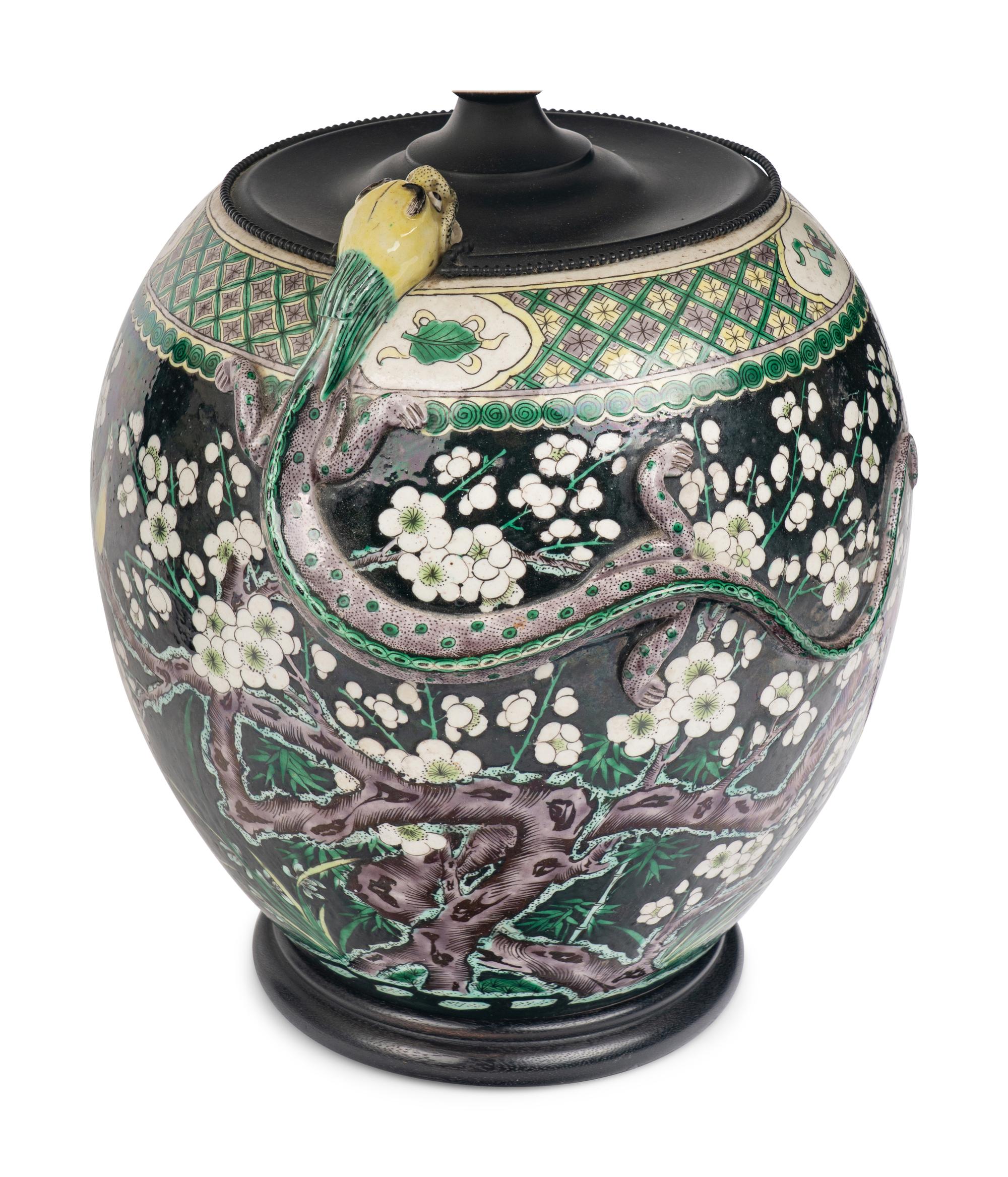 A Pair of Chinese Porcelain Jars Mounted as Lamps