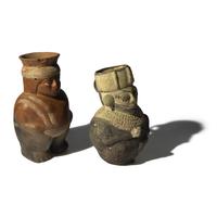 Two Moche and Chancay Terracotta Effigy Vessels