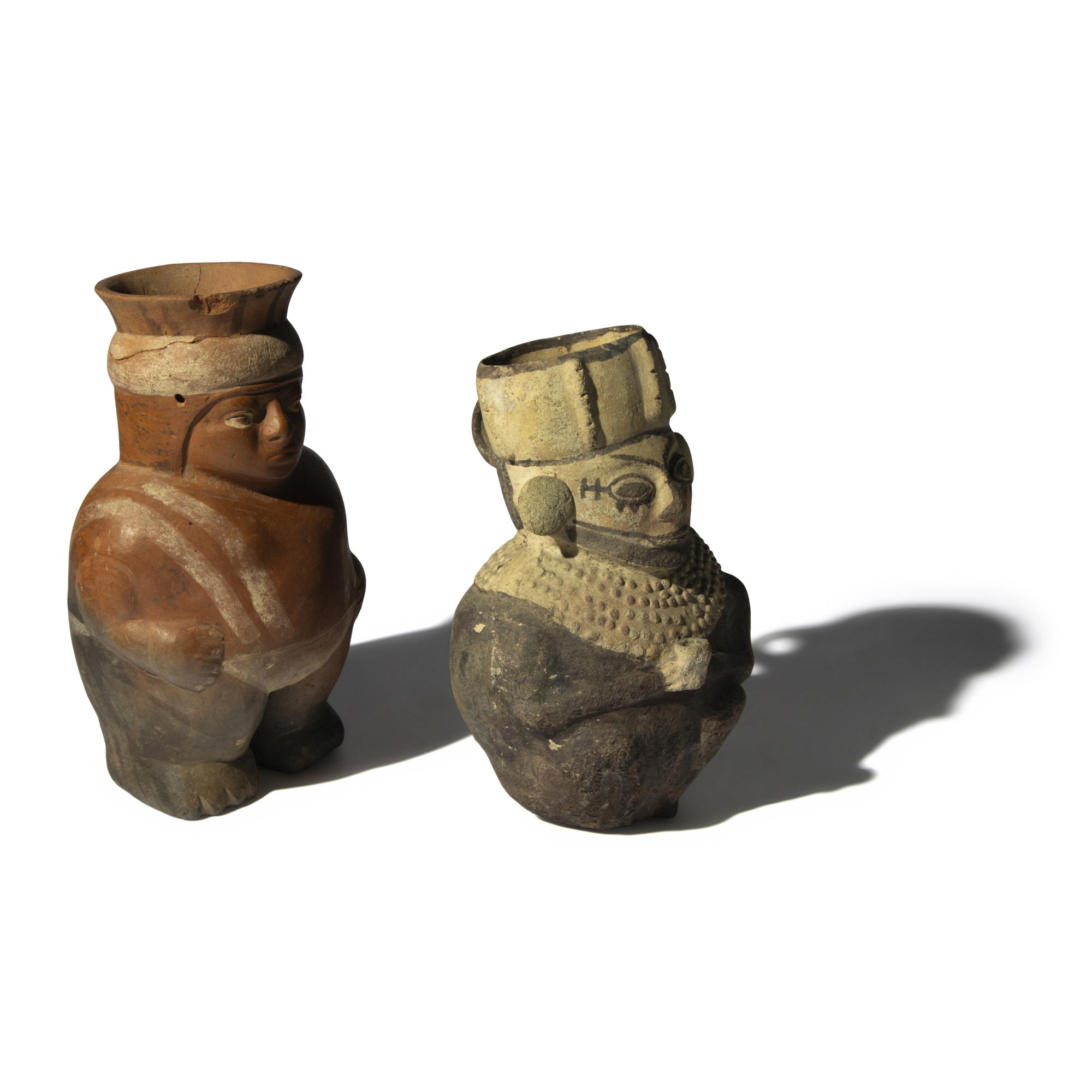 Two Moche and Chancay Terracotta Effigy Vessels