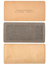 [EARLY PHOTOGRAPHY]. A group of approx. 95 stereoviews highlighted by images of US presidents, views in and around Washington, DC and Mount Vernon, and African American and female subjects.
