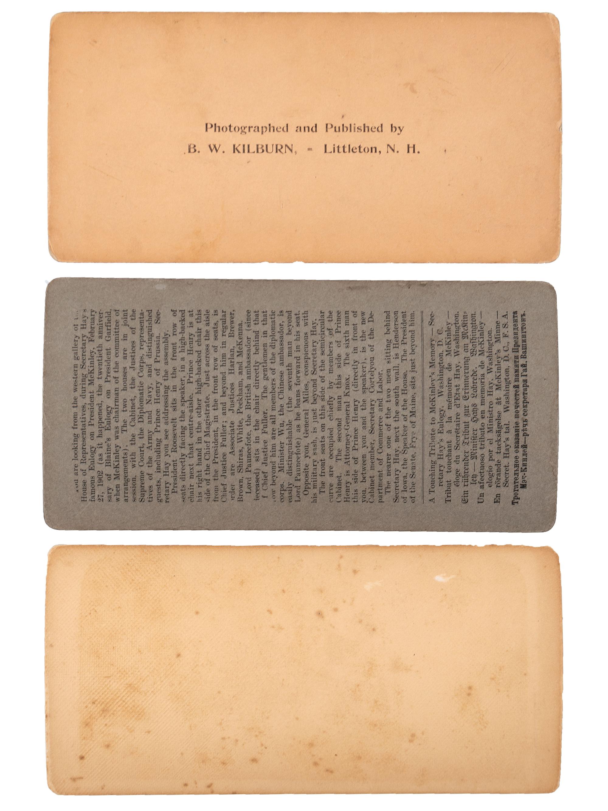 [EARLY PHOTOGRAPHY]. A group of approx. 95 stereoviews highlighted by images of US presidents, views in and around Washington, DC and Mount Vernon, and African American and female subjects.