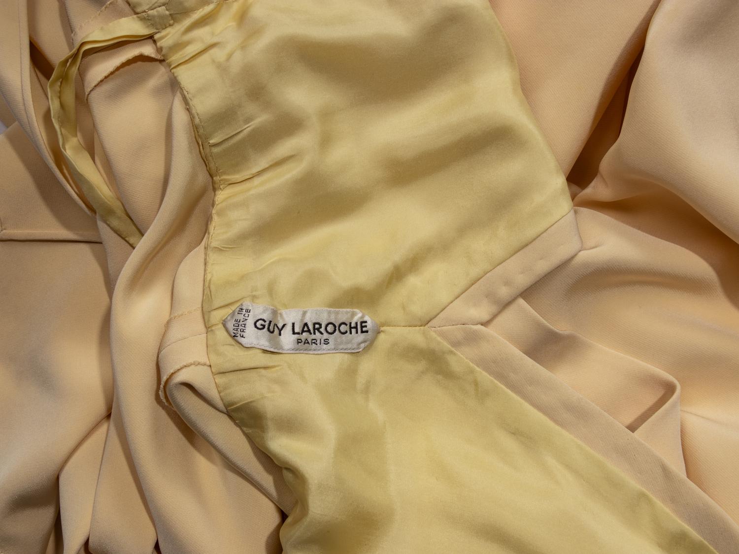 Guy Laroche Haute Couture, Cream Silk Wrap Dress