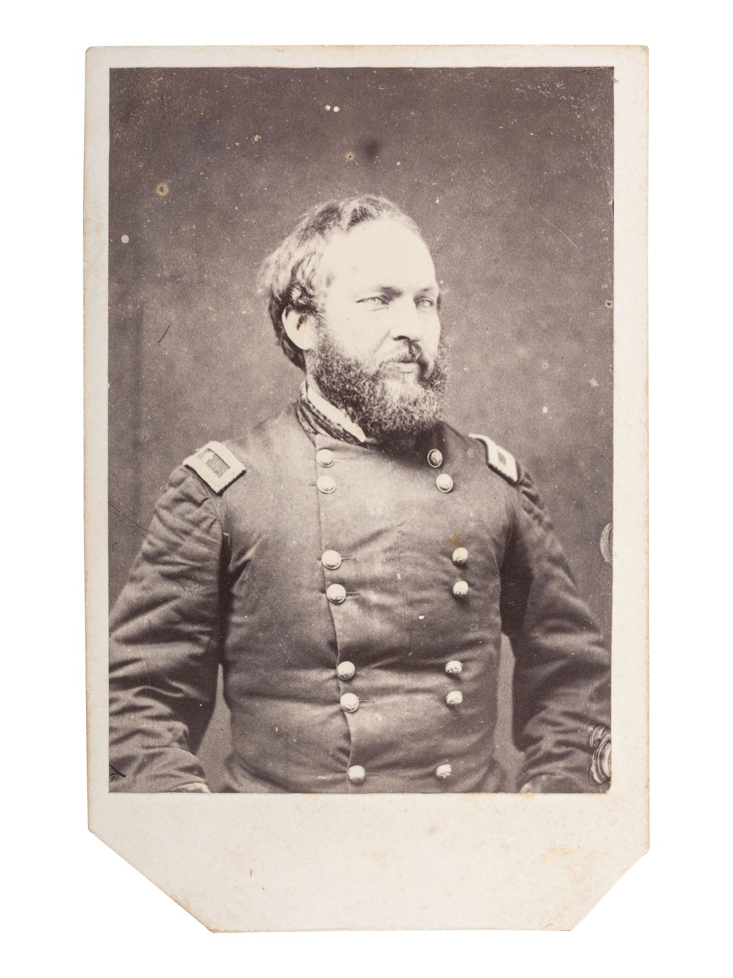 [GARFIELD, James A. (1831-1881)]. CDV of James A. Garfield as Brigadier General. N.p., ca 1862-1863.
