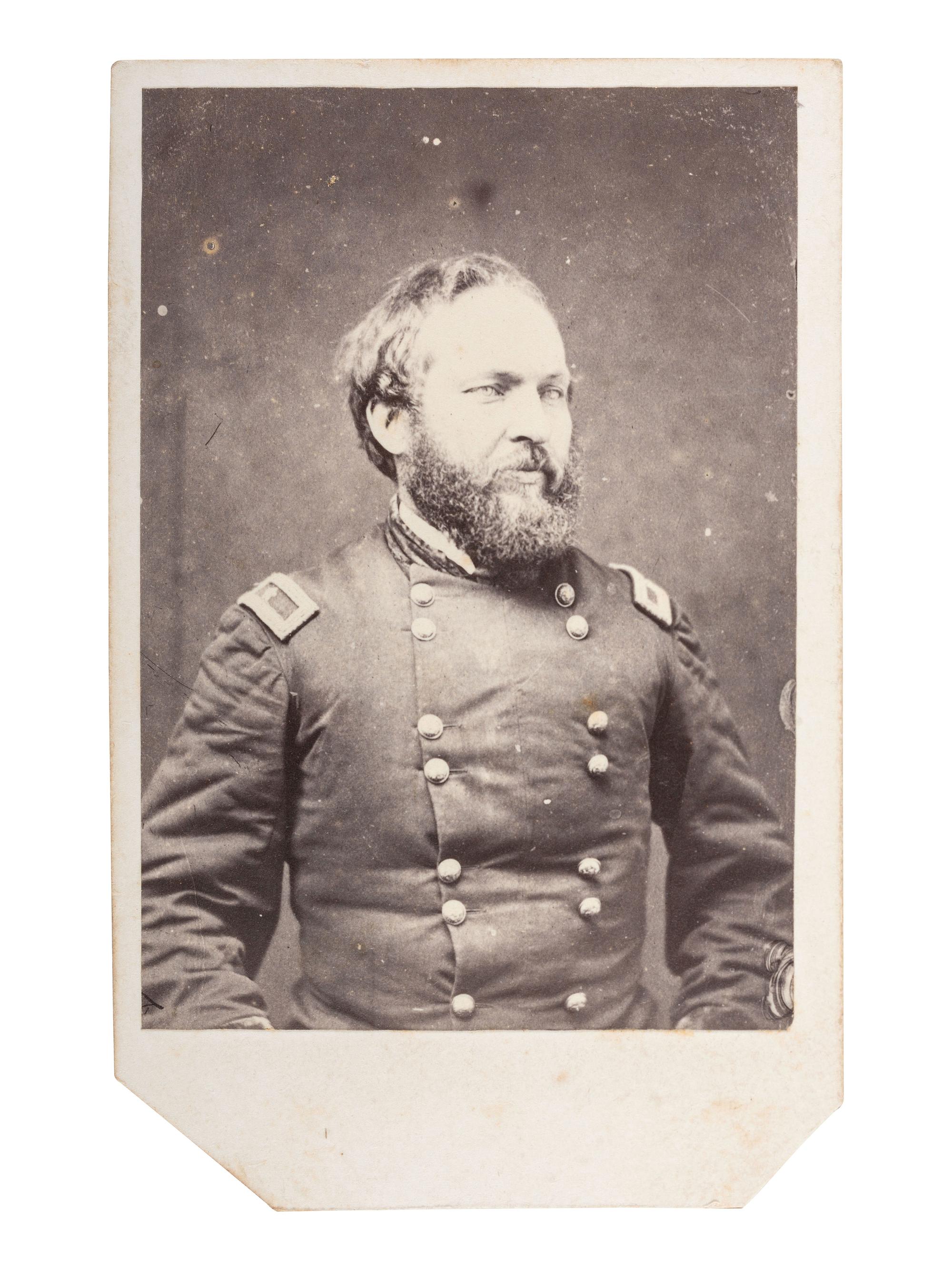 [GARFIELD, James A. (1831-1881)]. CDV of James A. Garfield as Brigadier General. N.p., ca 1862-1863.
