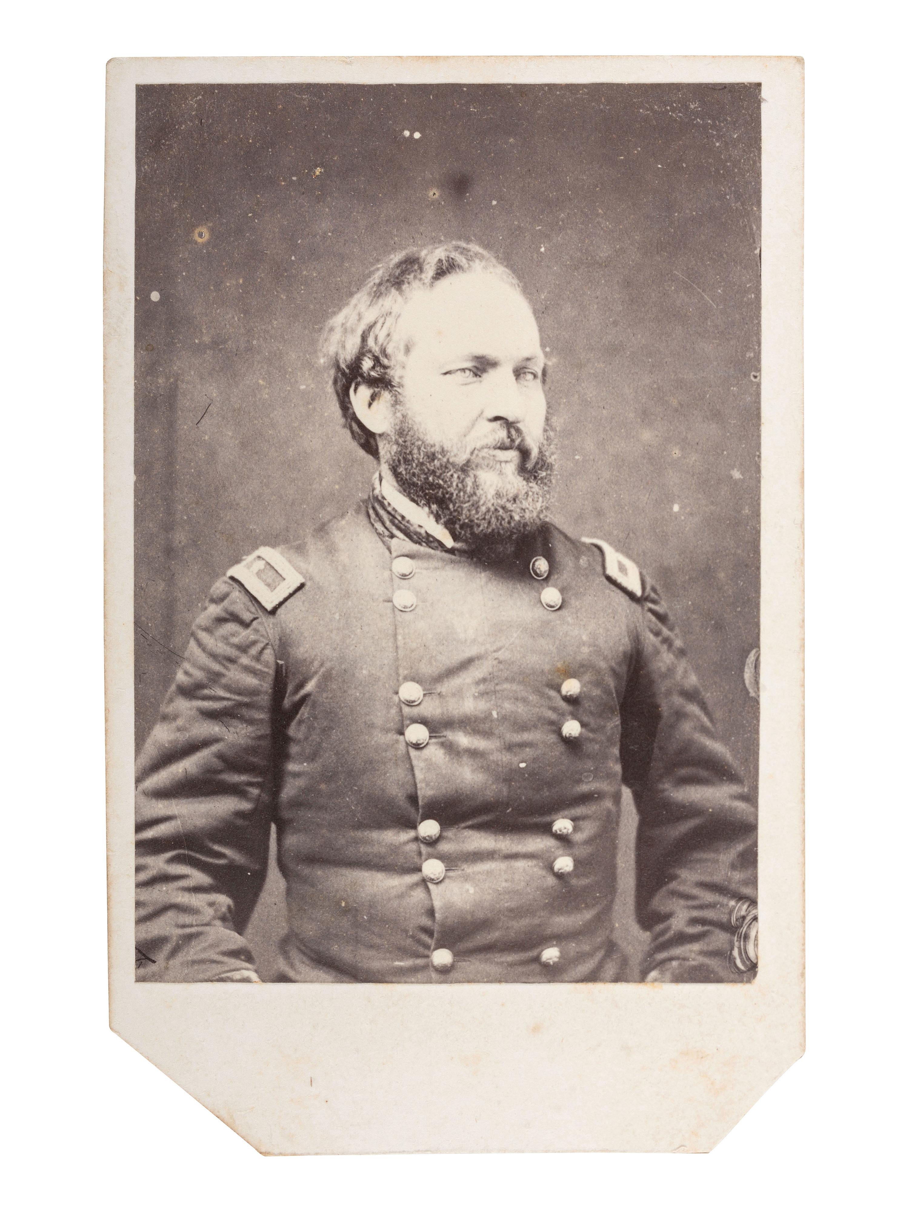 [GARFIELD, James A. (1831-1881)]. CDV of James A. Garfield as Brigadier General. N.p., ca 1862-1863.