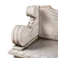 A Carved Marble Garden Bench