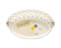 A Wedgwood Enamel Decorated Creamware Oval Basket
